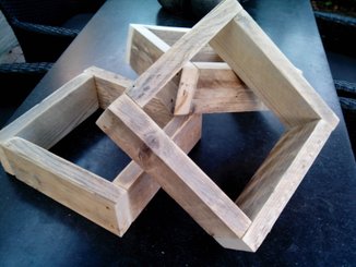 3 kubussen als set steigerhout