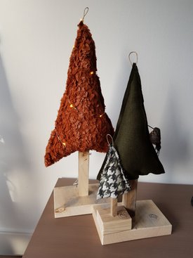 kerstboom stof Luxe en steigerhout 